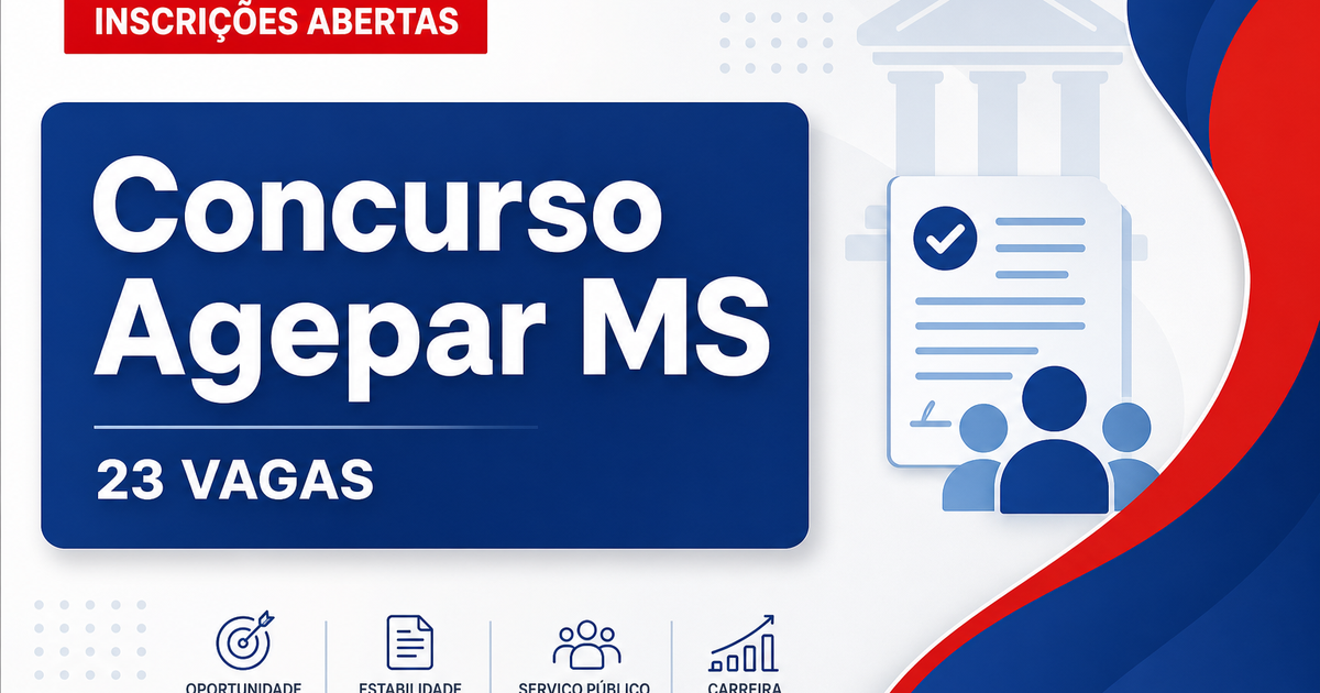 Concurso da Agepar abre inscrições para 23 vagas e salário de R$ 9,5 mil - Agência Estadual de Regulação de Serviços Públicos de Mato Grosso do Sul