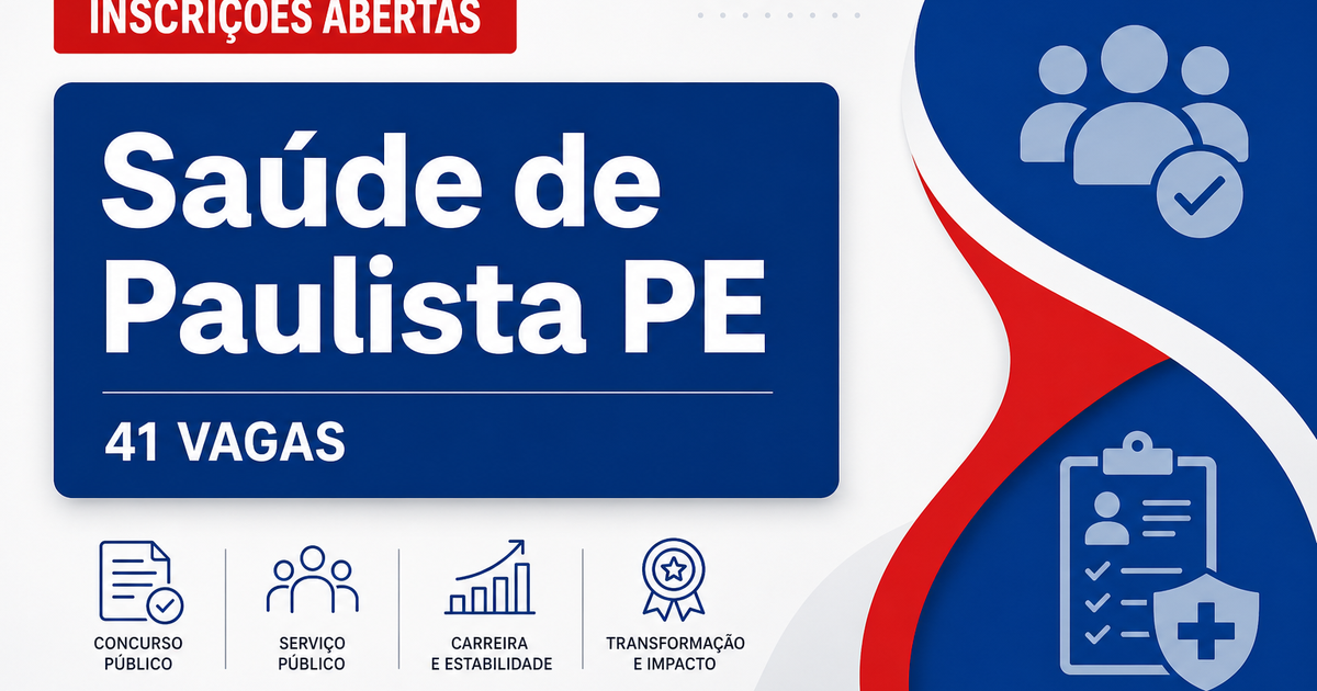 Secretaria Municipal de Saúde de Paulista: Secretaria de Saúde de Paulista - PE abre processo seletivo com salários até  - Secretaria Municipal de Saúde de Paulista