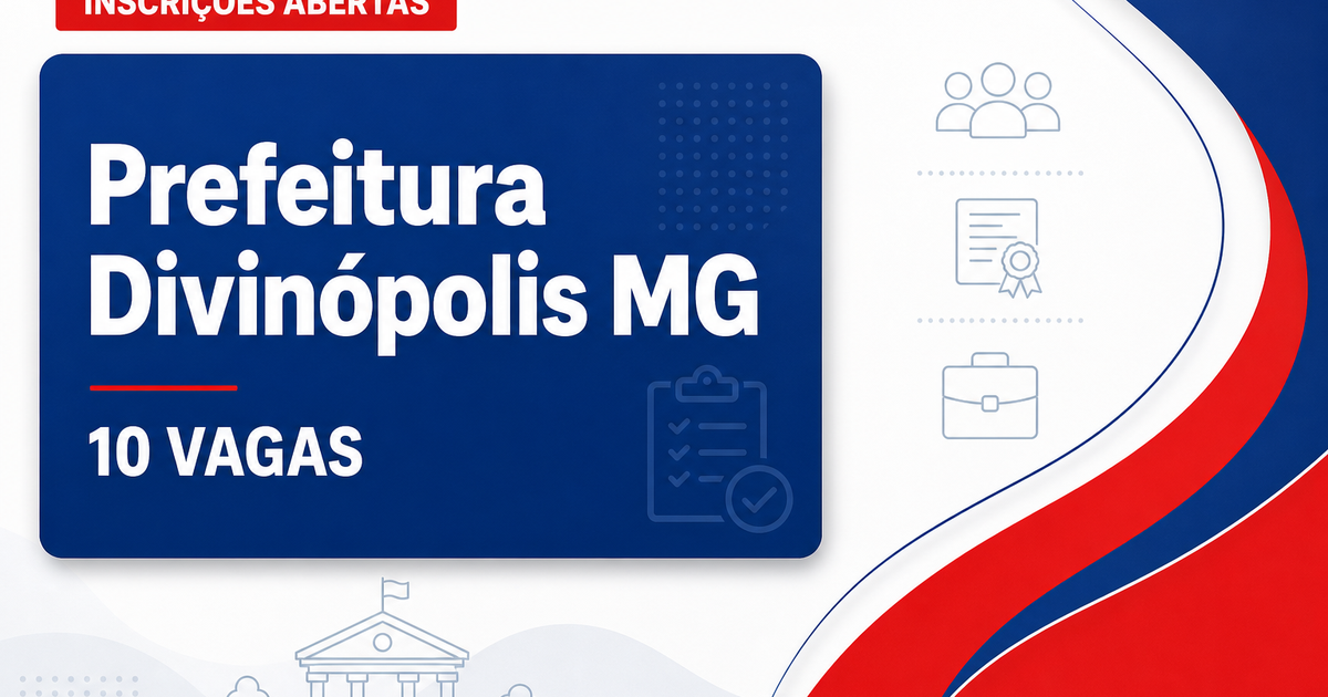 Prefeitura de Divinópolis: Prefeitura de Divinópolis - MG abre processo seletivo para profissionais de nível superior na - Prefeitura de Divinópolis