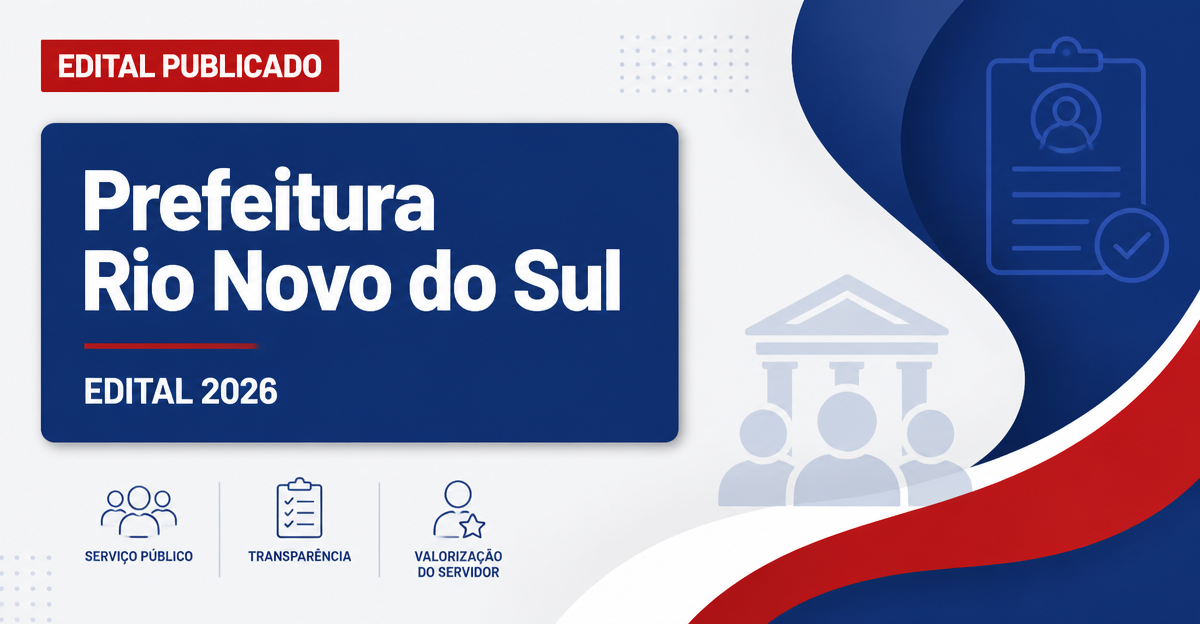 Prefeitura de Rio Novo do Sul ES abre processo seletivo para cadastro de reserva - Prefeitura de Rio Novo do Sul