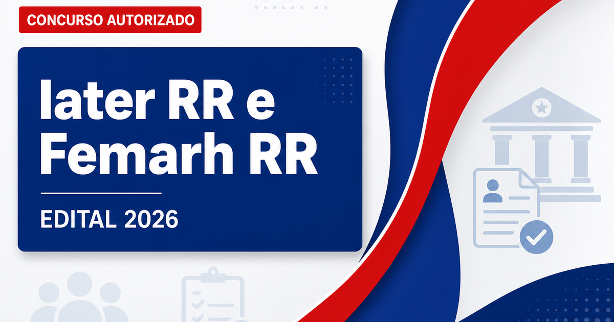 Concursos Iater RR e Femarh RR são anunciados pelo governador - Iater RR e Femarh RR