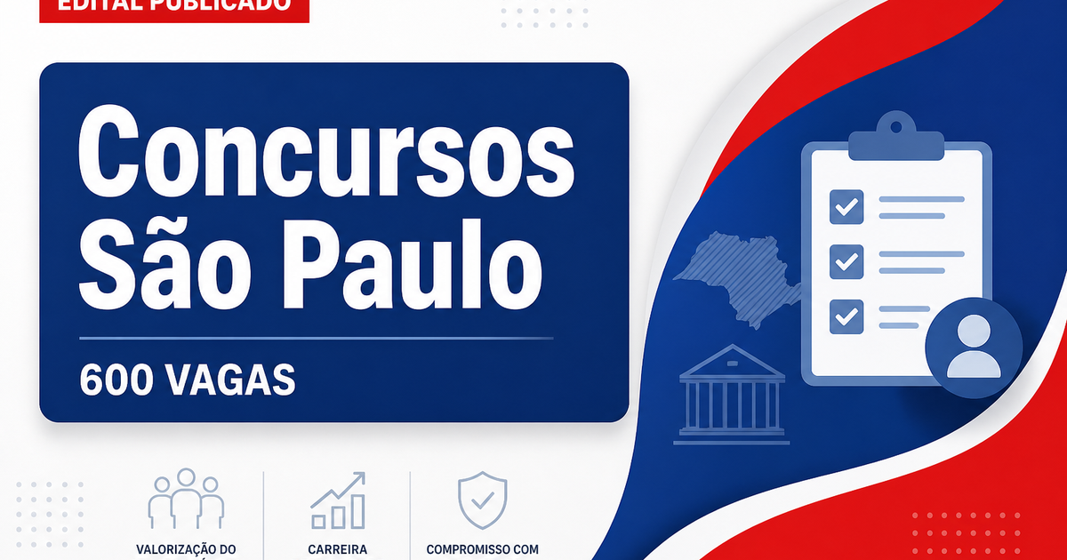 Concursos em SP: editais publicados nesta semana reúnem mais de 600 vagas - Não identificado