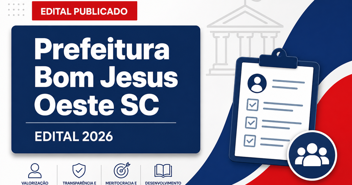 Concurso Prefeitura de Bom Jesus do Oeste SC oferece vagas imediatas - Prefeitura de Bom Jesus do Oeste