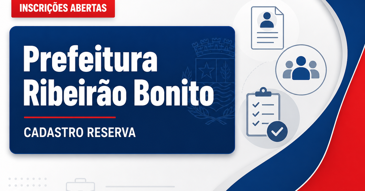 Prefeitura de Ribeirão Bonito SP abre processo seletivo Educação cadastro reserva - Prefeitura de Ribeirão Bonito