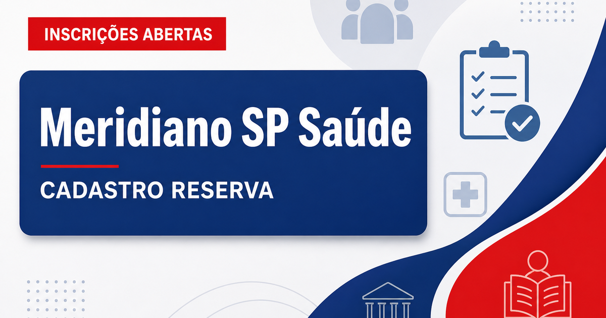 Processo seletivo Meridiano SP abre cadastro de reserva para agente de saúde - Meridiano