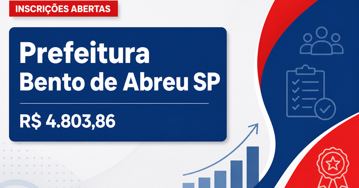 Prefeitura de Bento de Abreu: Prefeitura de Bento de Abreu - SP abre concurso público para Assistente Social e Professor - Prefeitura de Bento de Abreu