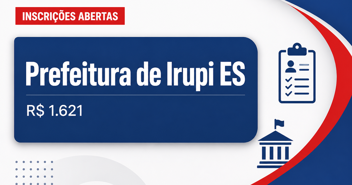 Prefeitura de Irupi: Prefeitura de Irupi - ES abre processo seletivo para o cargo de Braçal - Prefeitura de Irupi