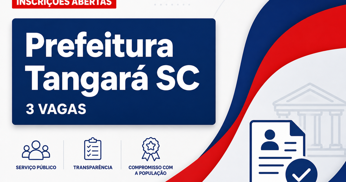 Prefeitura de Tangará: Prefeitura de Tangará - SC abre processo seletivo com salários de até R$ 2.318,80 - Prefeitura de Tangará
