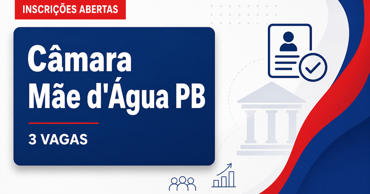 Câmara de Mãe d'Água: Câmara de Mãe d'Água - PB retifica concurso público para cargos de nível médio - Câmara Municipal de Mãe d'Água
