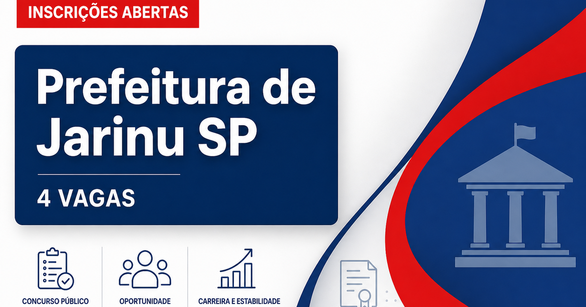 Prefeitura de Jarinu: Prefeitura de Jarinu - SP abre concurso público com salários de até R$ 14.128,00 - Prefeitura de Jarinu