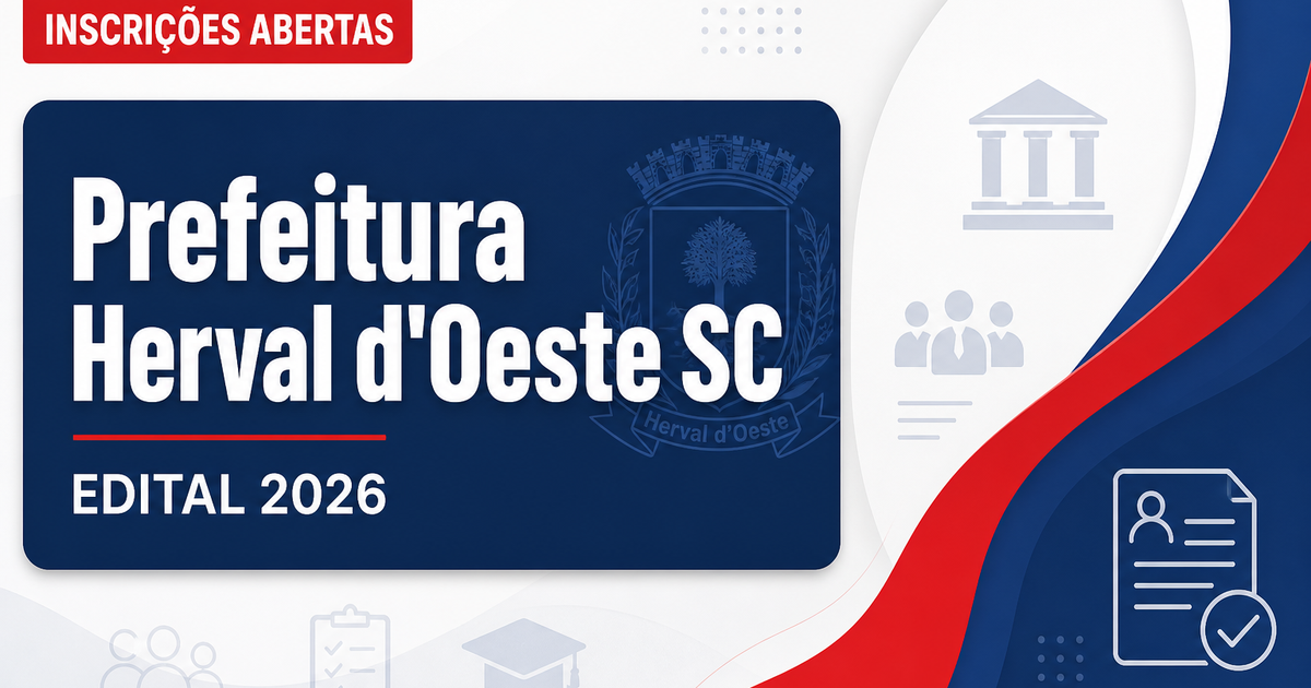 Prefeitura de Herval d'Oeste - SC abre processo seletivo para Enfermeiro - Prefeitura de Herval d'Oeste
