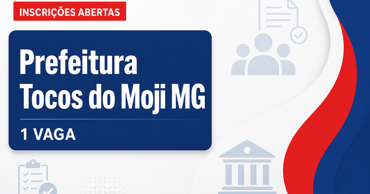 Prefeitura de Tocos do Moji: Prefeitura de Tocos do Moji - MG abre processo seletivo para Auxiliar em Higiene Dental - Prefeitura de Tocos do Moji