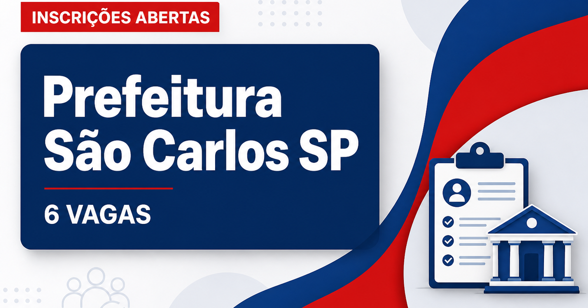 Prefeitura de São Carlos: Prefeitura de São Carlos - SP abre concurso público com salários de até R$ 9.833,00 - Prefeitura de São Carlos
