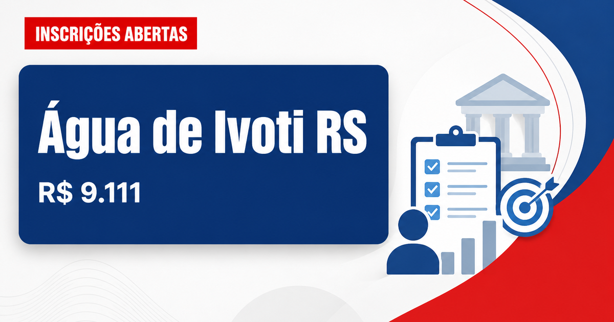 Água de Ivoti - RS abre concurso público com salários de até R$ 9.111,26 - Serviço Municipal de Água e Esgotos de Ivoti