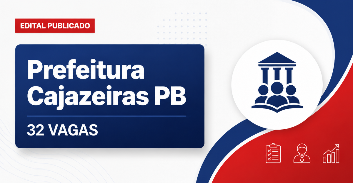 Prefeitura de Cajazeiras PB abre concurso com 32 vagas para agente de saúde - Prefeitura de Cajazeiras