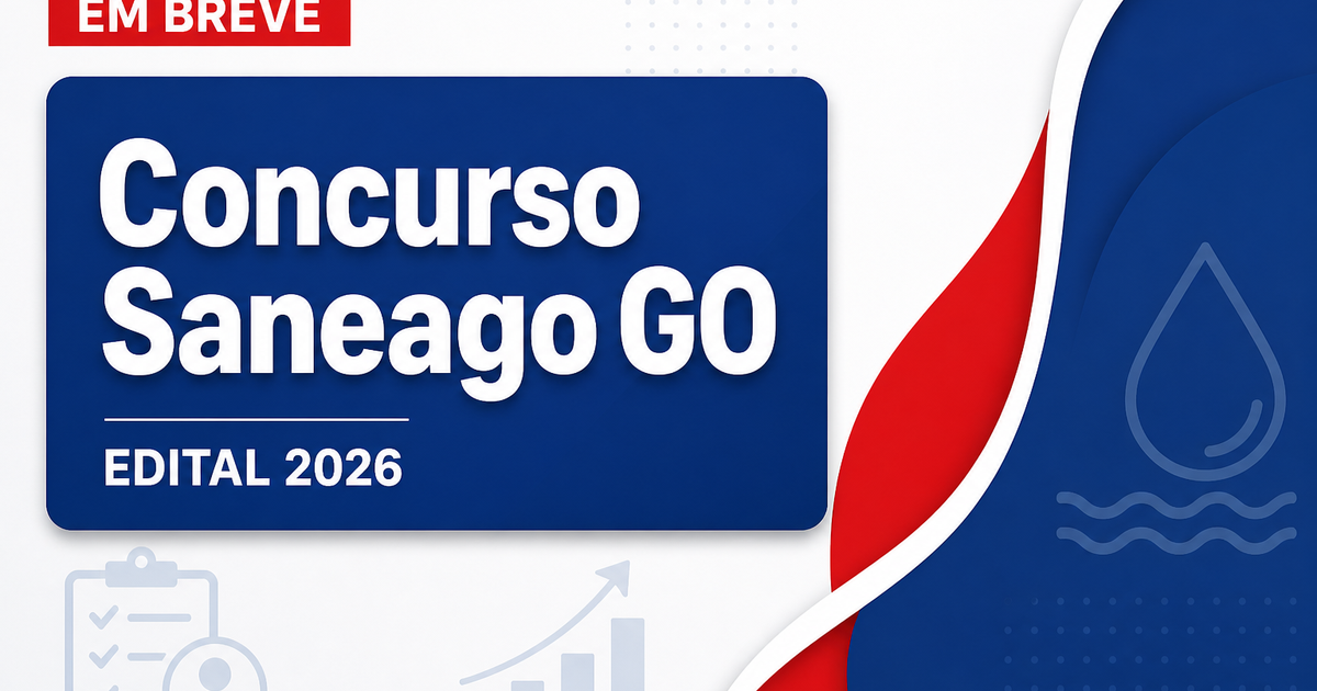 Concurso Saneago: novo edital segue em preparação; confira! - Saneamento de Goiás S.A.