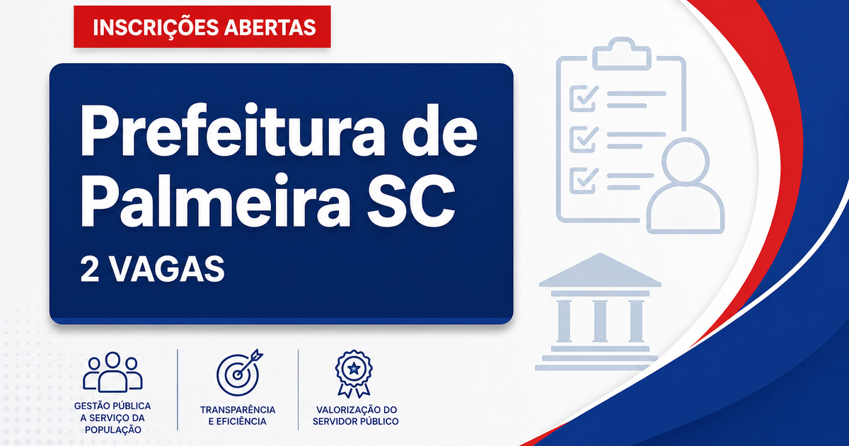 Prefeitura de Palmeira: Prefeitura de Palmeira - SC abre concurso para Pedreiro e Operador de Equipamentos III - Prefeitura de Palmeira
