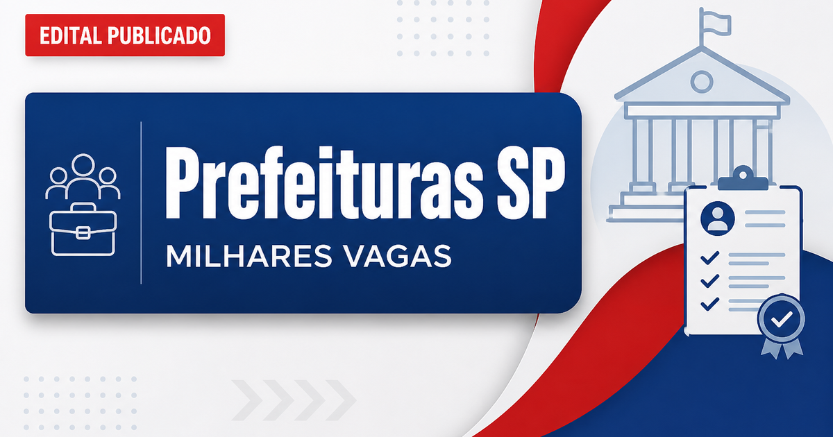 Concursos em SP: Guarulhos, Ilhabela, Limeira, Mairiporã e mais cidades reúnem milhares de vagas - Prefeitura de Guarulhos, Prefeitura de Ilhabela, Prefeitura de Limeira, Prefeitura de Mairiporã