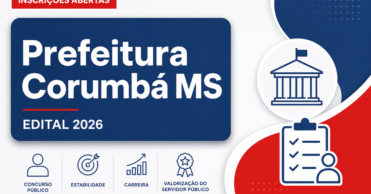 Prefeitura de Corumbá - MS abre processo seletivo para professores - Prefeitura de Corumbá