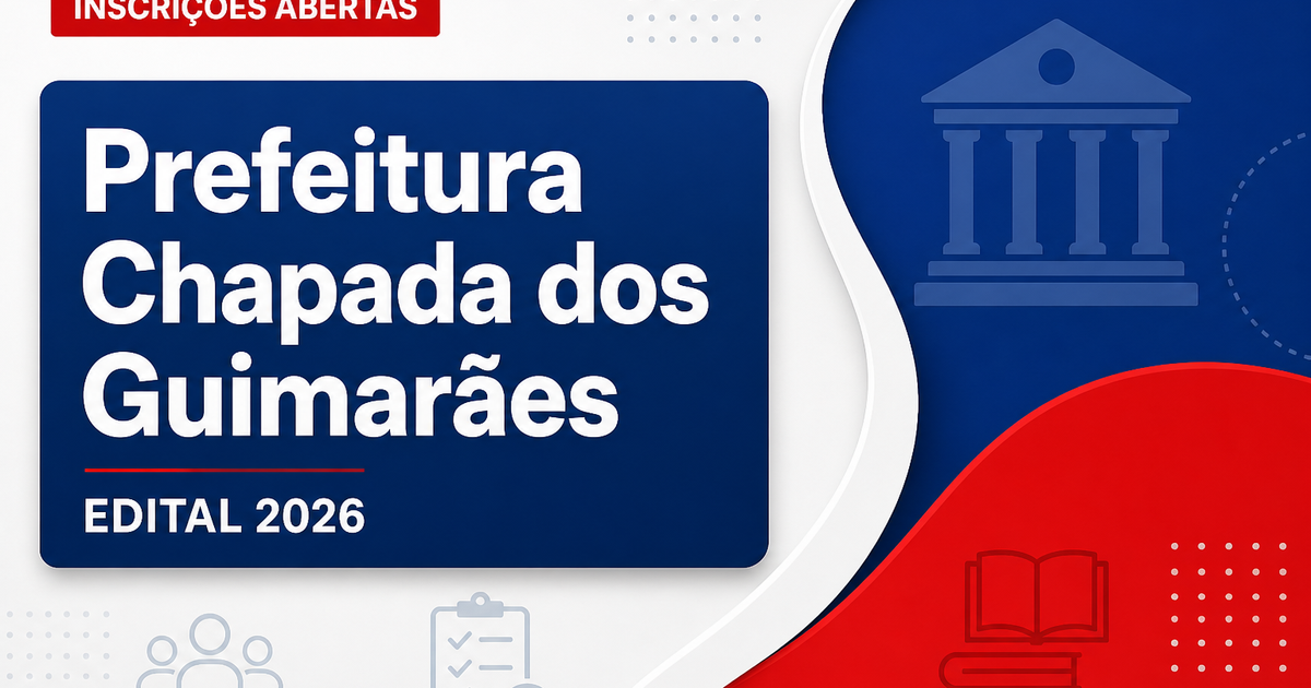 Prefeitura de Chapada dos Guimarães - MT abre concurso público para diversas áreas - Prefeitura de Chapada dos Guimarães