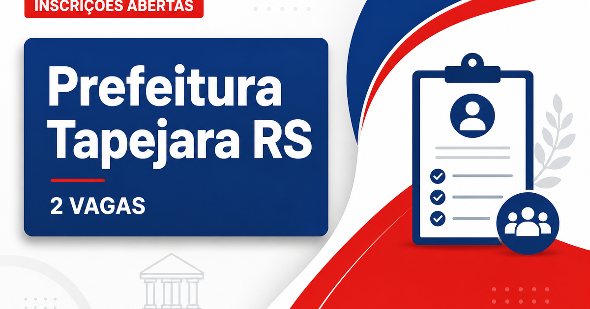 Prefeitura de Tapejara: Prefeitura de Tapejara - RS abre processo seletivo com vagas para Cozinheiro - Prefeitura de Tapejara
