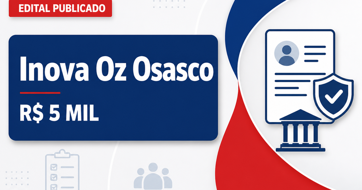 Concurso da Inova Oz: edital abre vagas em Osasco com salários acima de R$ 5 mil - Inova Oz