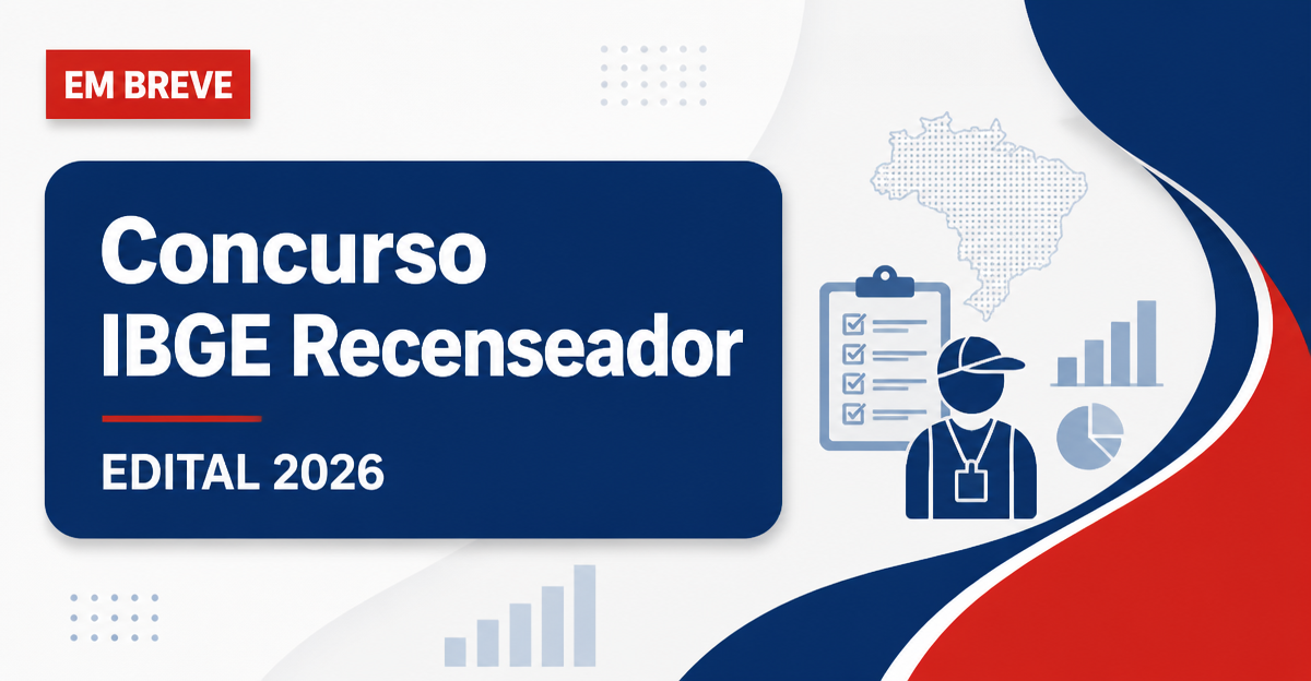 Concurso IBGE tem escolha da banca para recenseador remarcada - IBGE tem escolha da bancara recenseador remarcada