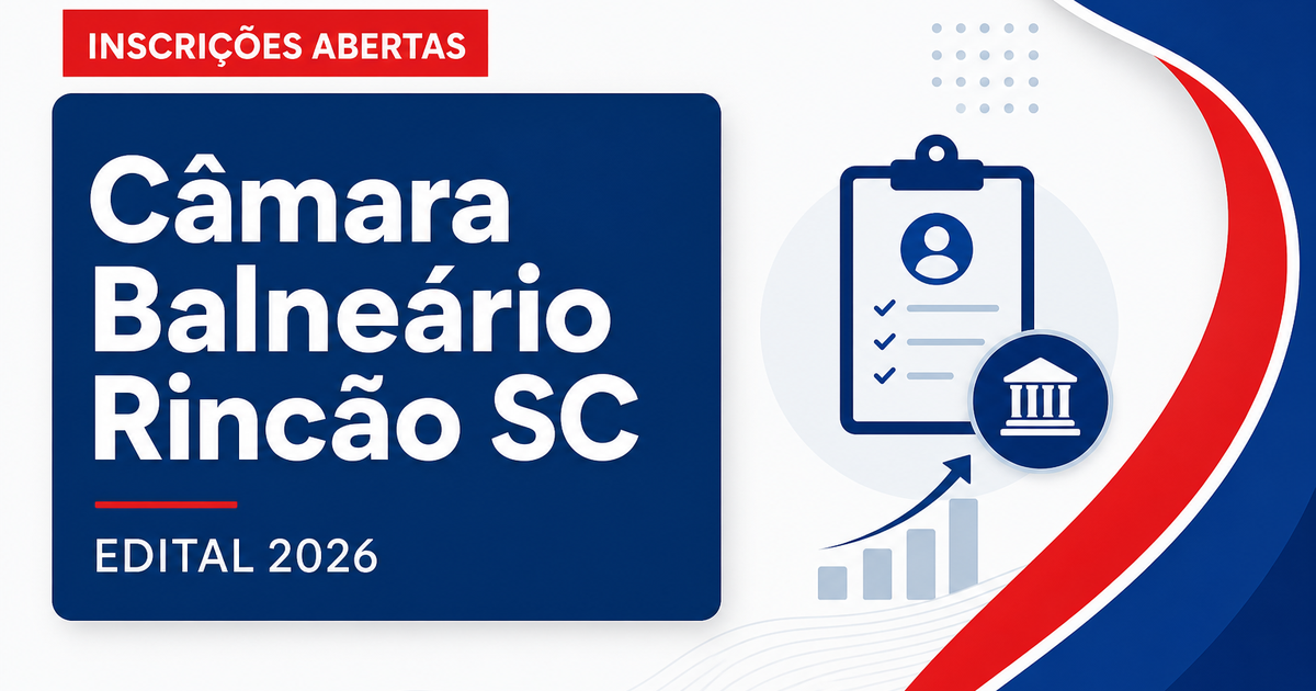 Câmara de Balneário Rincão - SC abre concurso público para Agente de Contratação e Motorista - Câmara Municipal de Balneário Rincão
