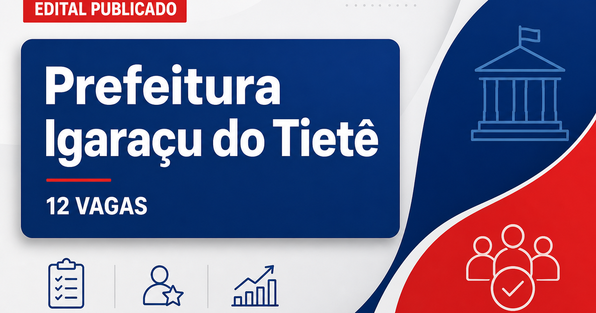 Prefeitura de Igaraçu do Tietê retifica concurso para professores com 12 vagas - Prefeitura de Igaraçu do Tietê