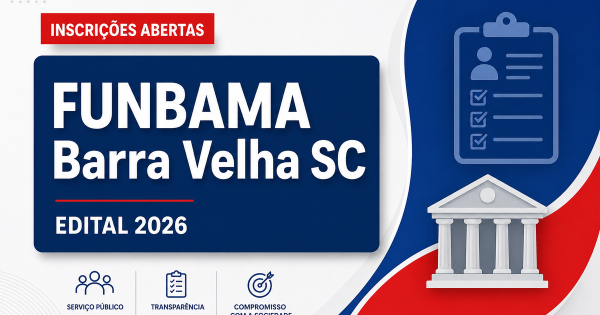 FUNBAMA - SC abre processo seletivo para o cargo de Engenheiro Civil - Fundação Municipal do Meio Ambiente de Barra Velha