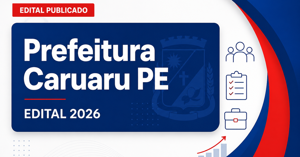 Prefeitura de Caruaru - PE abre concurso público para auditores e analistas fiscais - Prefeitura de Caruaru