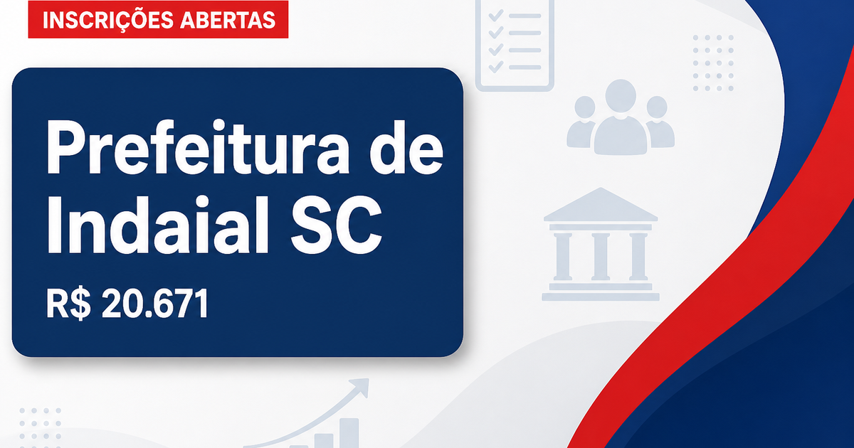 Prefeitura de Indaial: Prefeitura de Indaial - SC abre seleção com salários de até R$ 20.671,62 para a Secretaria de Saú - Prefeitura de Indaial