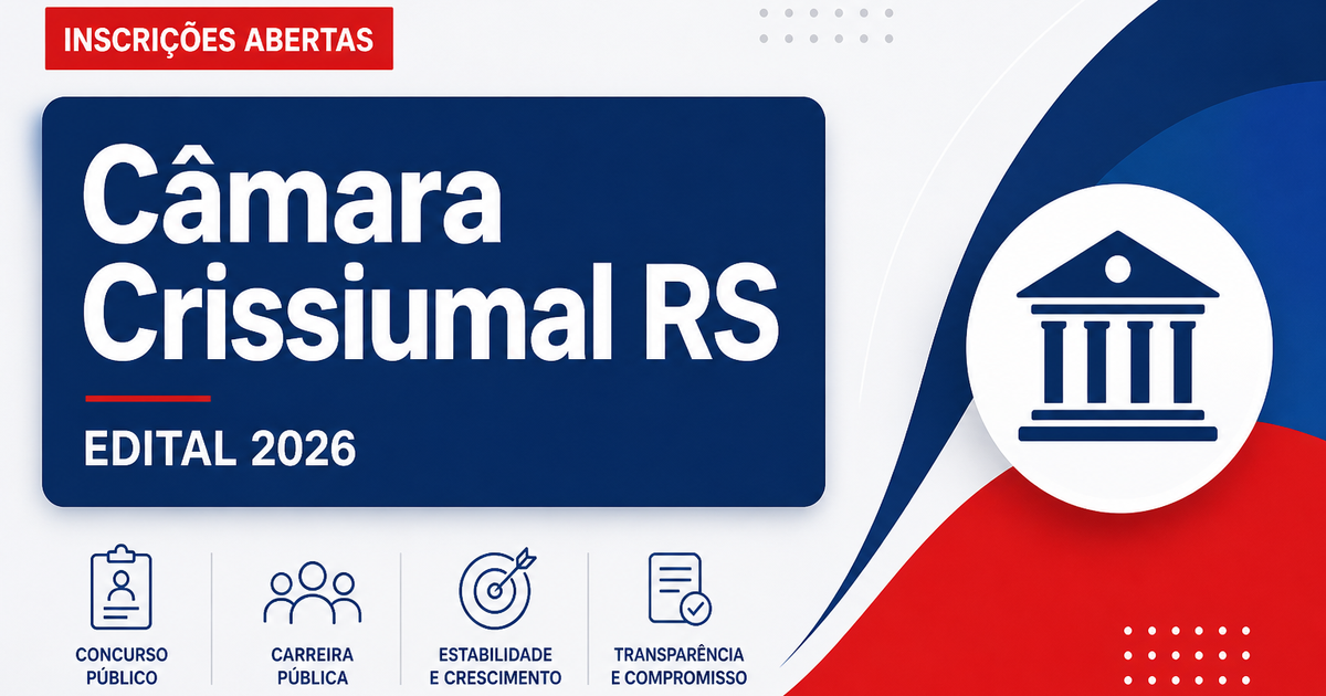 Câmara de Crissiumal - RS abre processo seletivo para o cargo de Contador - Câmara Municipal de Crissiumal