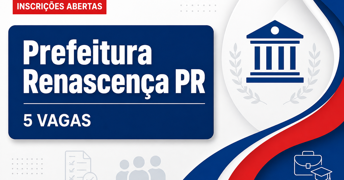 Prefeitura de Renascença PR abre processo seletivo com 5 vagas para Jovem Aprendiz - Prefeitura de Renascença