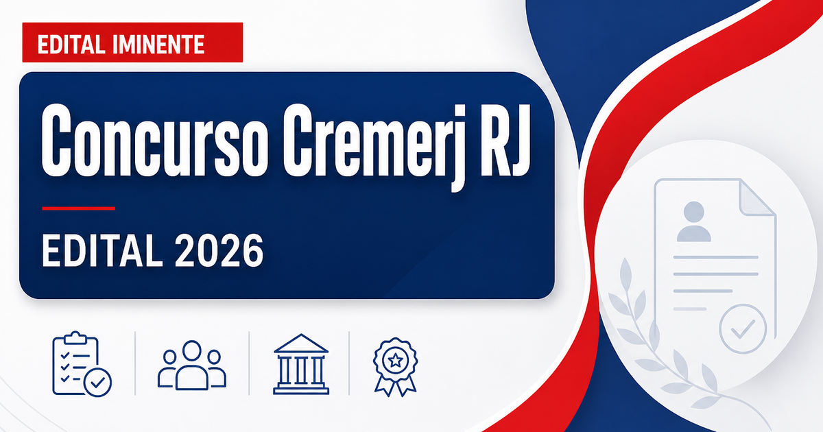 Concurso Cremerj: banca cria página para edital e inscrições - Conselho Regional de Medicina do Estado do Rio de Janeiro