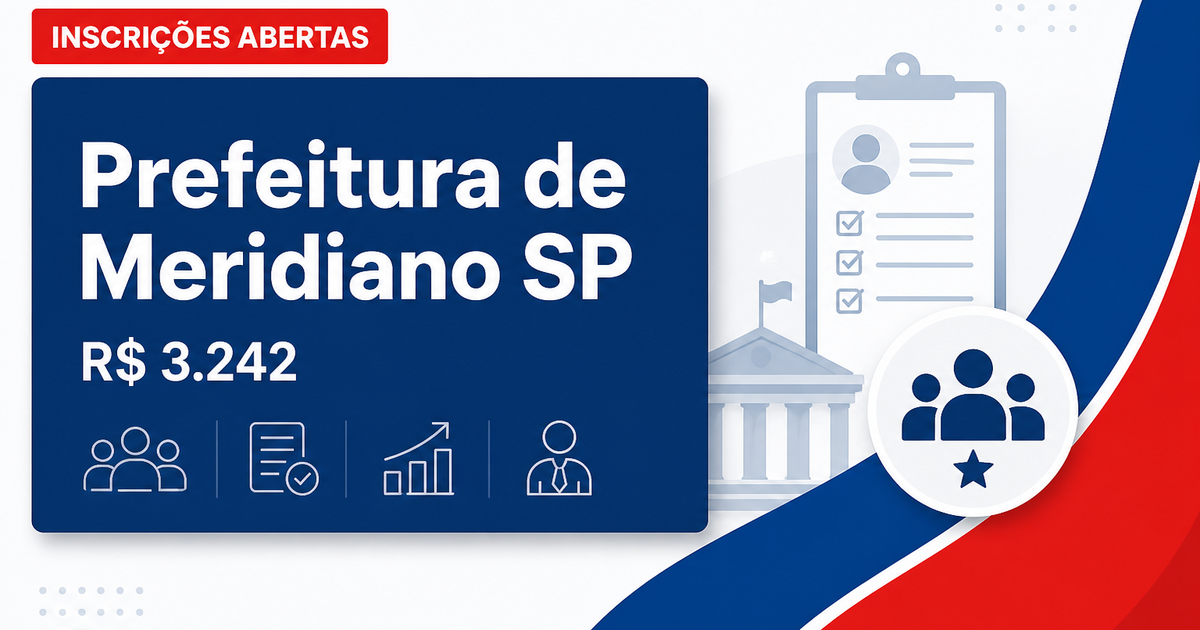 Prefeitura de Meridiano: Município de Meridiano - SP abre processo seletivo para Agente Comunitário de Saúde - Prefeitura de Meridiano
