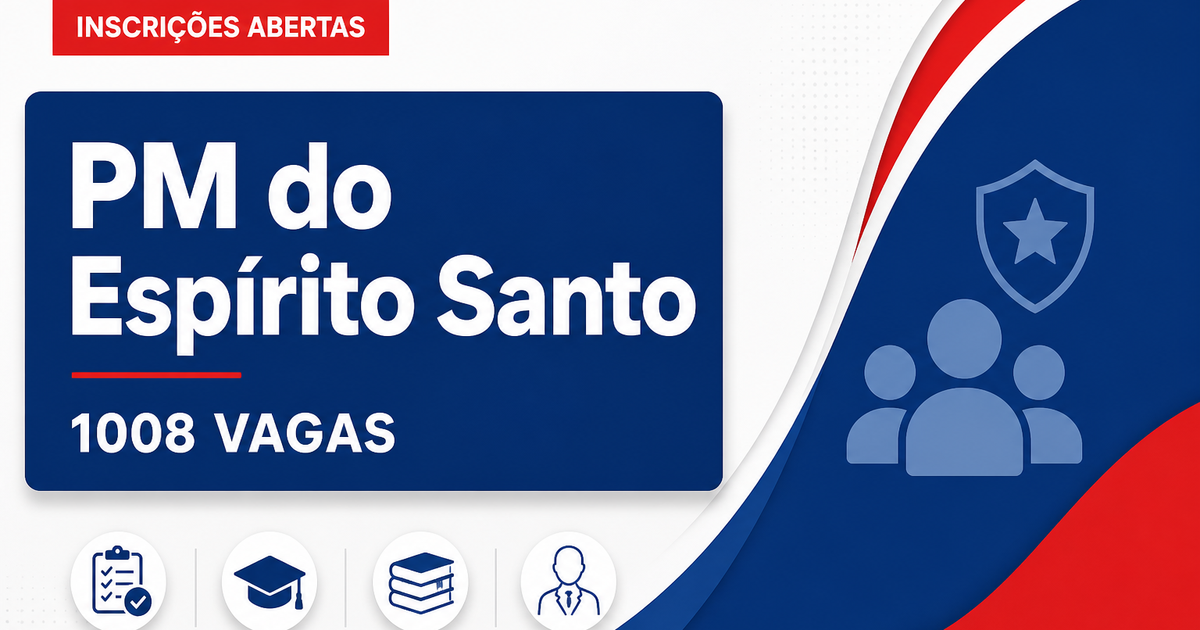 Concurso da PM ES: última chance para 1.008 vagas de soldados - Polícia Militar do Espírito Santo