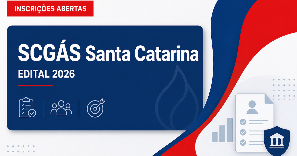 SCGÁS - SC abre concurso público com vagas para técnicos de gás natural - Companhia de Gás de Santa Catarina