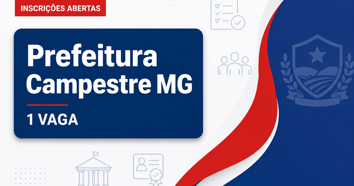 Prefeitura de Campestre MG abre processo seletivo para 1 vaga de dentista - Prefeitura de Campestre