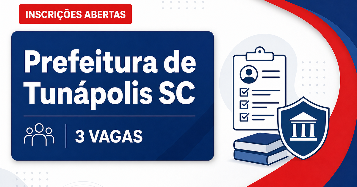 Prefeitura de Tunápolis: Prefeitura de Tunápolis - SC abre concurso público com salários de até R$ 5,4 mil - Prefeitura de Tunápolis