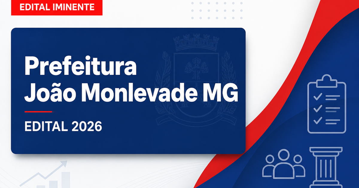 Abertura de concurso da Prefeitura de João Monlevade MG para fisioterapeuta - Prefeitura de João Monlevade