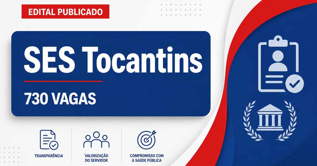 Secretaria de Estado da Saúde do Tocantins publica retificação de concurso com 730 vagas - Secretaria de Estado da Saúde do Tocantins