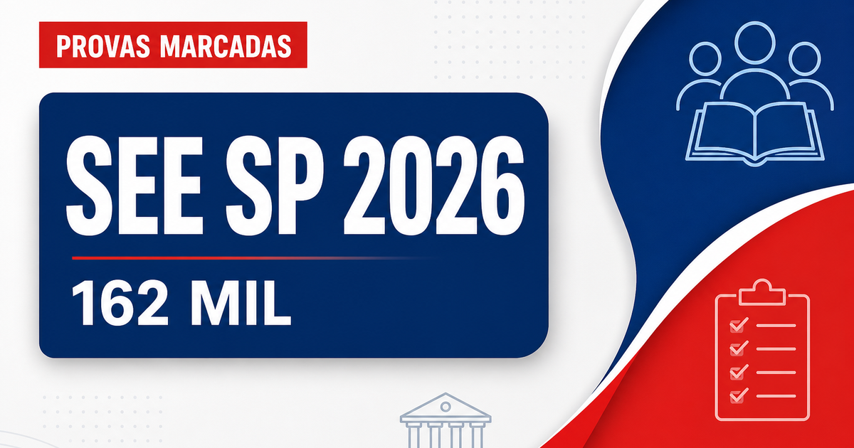 Concurso SEE SP tem 162 mil inscritos; provas são no domingo, 16 - Secretaria da Educação do Estado de São Paulo
