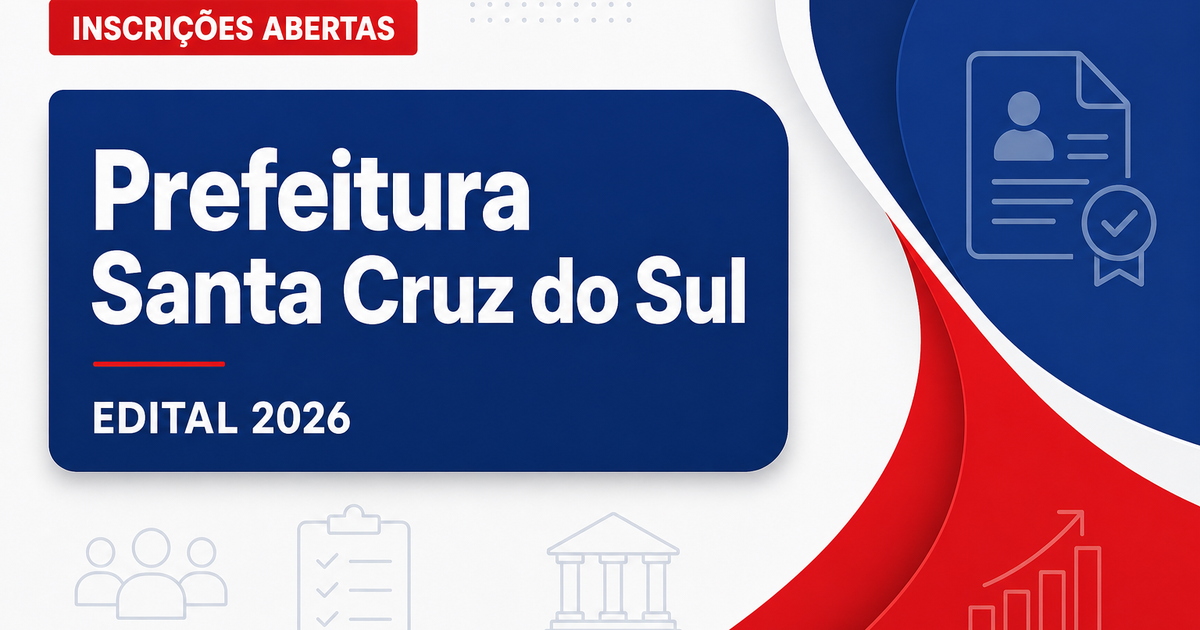Prefeitura de Santa Cruz do Sul - RS abre processos seletivos para Pedreiro e Borracheiro - Prefeitura de Santa Cruz do Sul