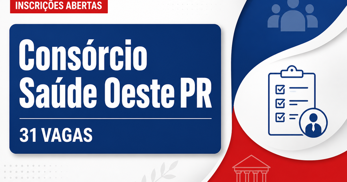Consórcio Intermunicipal de Saúde do Oeste do Paraná abre concurso com 31 vagas - Consórcio Intermunicipal de Saúde do Oeste do Paraná
