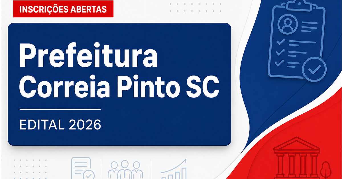 Prefeitura de Correia Pinto SC abre processo seletivo para operador de equipamento B - Prefeitura de Correia Pinto