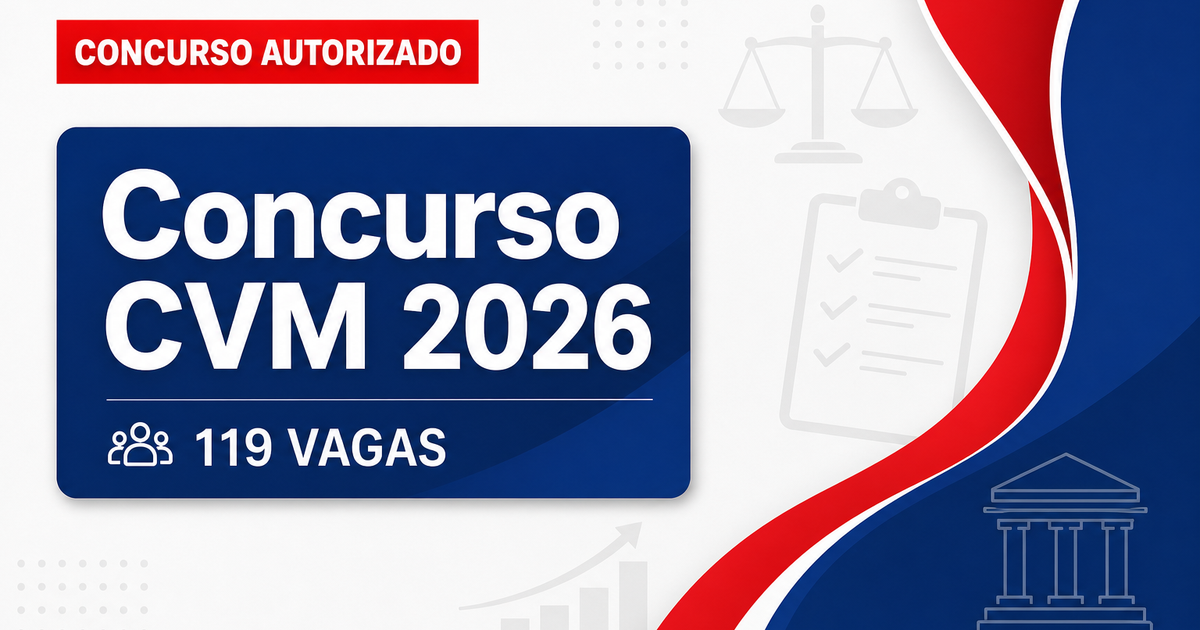 Concurso CVM: novo pedido encaminhado para o preenchimento de 119 vagas - CVM: novo pedido encaminhadora o preenchimento de 119 vagas