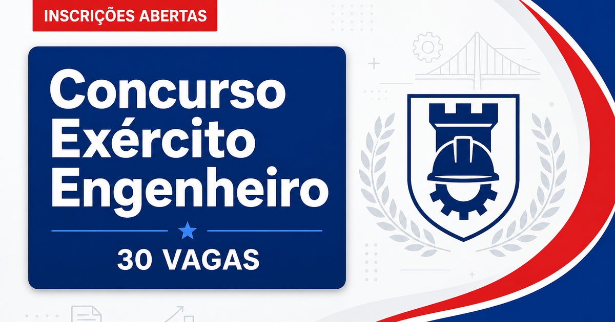 Concurso do Exército abre inscrições para 30 vagas de engenheiro com salário de R$ 9 mil - do Exército abre inscriçõesra 30 vagas de engenheiro com salário de R$ 9 mil