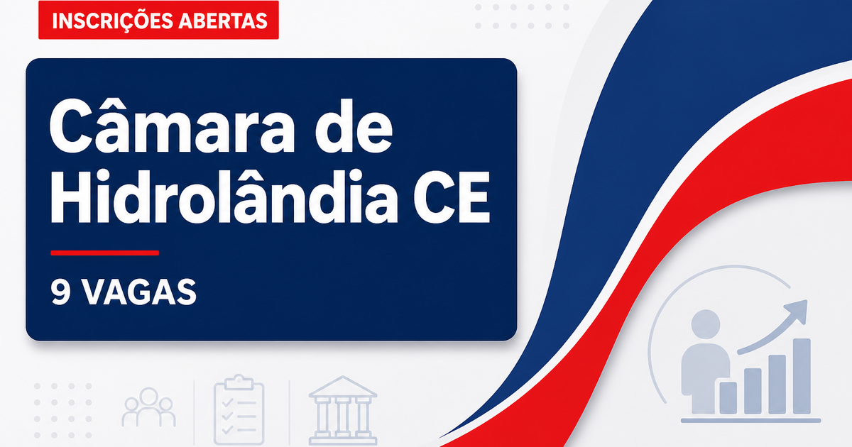 Câmara de Hidrolândia: Câmara de Hidrolândia - CE abre concurso público com salários de R$ 1.621,00 - Câmara Municipal de Hidrolândia
