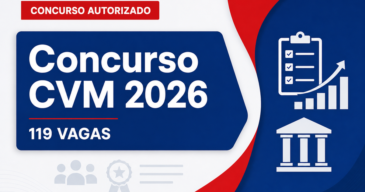 Concurs CVM é solicitado com 119 vagas de nível médio - Concurs CVM é solicitado com 119 vagas de nível médio